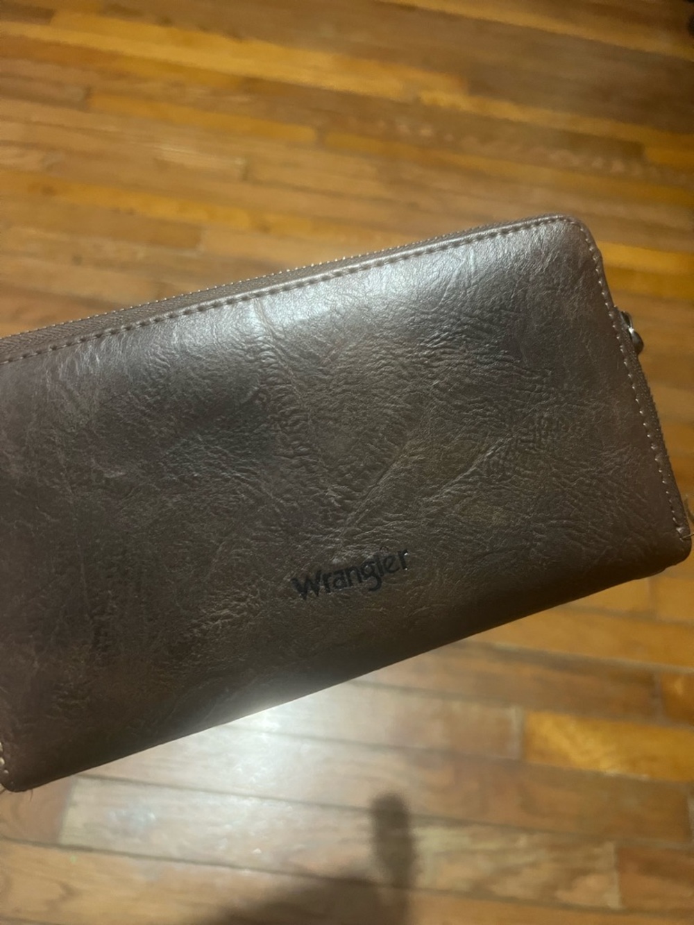 Wrangler Dark Brown Leather Zip-Around Wallet - Picture 7 of 12